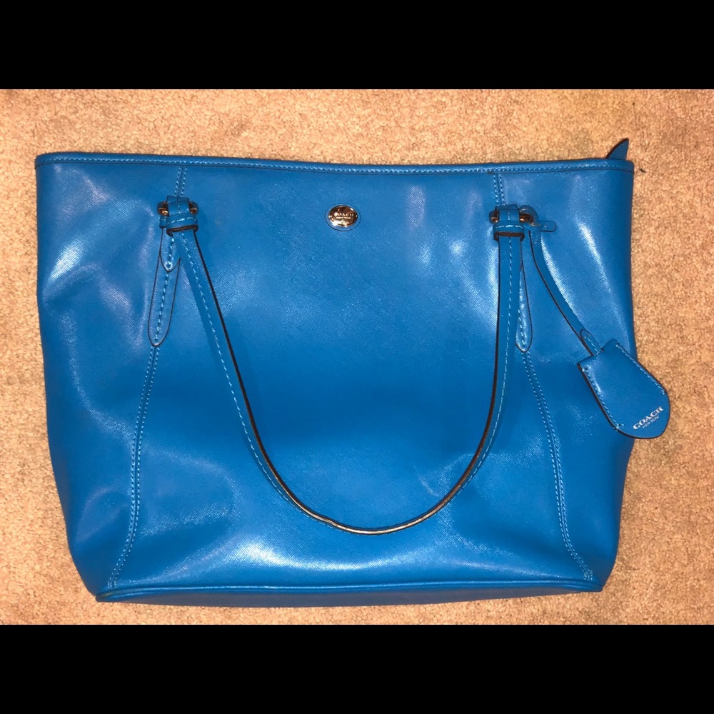 Blue coach tote